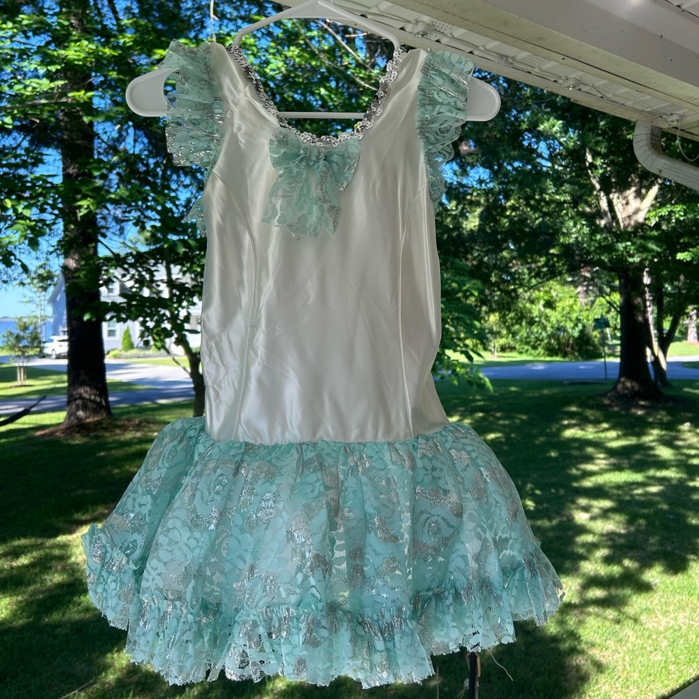 Curtain Call Mint Green and White Dance Costume